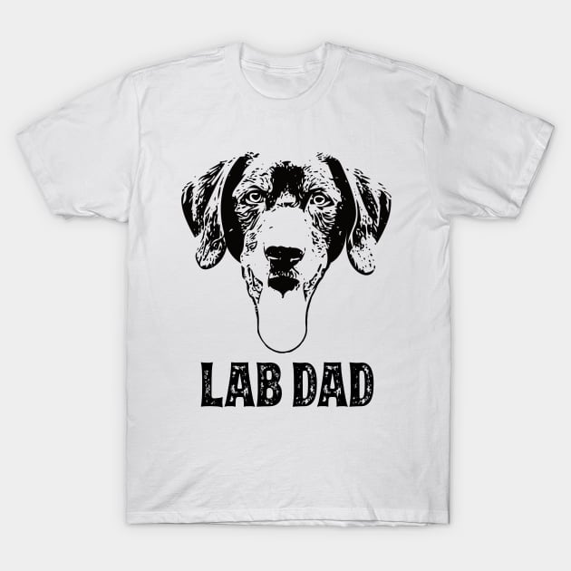 Black Lab Dad Labrador T-Shirt by DoggyStyles